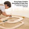 image:imagePlanToys Wooden My First Rail amp Road Toy Set Montessori Building Kids Play  wooden train toy cars tracks girls boys imaginative fine motor problem solving city role gift preschool interactive