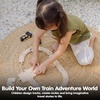 image:imagePlanToys Wooden My First Rail amp Road Train Set Montessori Kids Building  wooden train tracks toy cars girls boys imaginative fine motor problem solving gift preschool learning set family fun