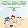 image:imagePlanToys Wooden Neighborhood Roadway Playset Montessori Kids Building Play  toy cars toy car track girls boys city planning imaginative fine motor problem solving gift preschool learning cute