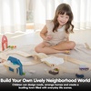 image:imagePlanToys Wooden Neighborhood Roadway Playset Montessori Kids Building Play  toy cars toy car track girls boys city planning imaginative fine motor problem solving gift preschool learning cute