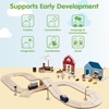 image:imagePlanToys Wooden Neighborhood Roadway Playset Montessori Kids Building Play  toy cars toy car track girls boys city planning imaginative fine motor problem solving gift preschool learning cute