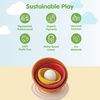 image:imagePlanToys Wooden Nesting Chicken Stacking Toy 5695  Sustainably Made from Rubberwood and NonToxic Paints and Dyes  EcoFriendly PlanWood