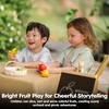 image:imagePlanToys Wooden Orchard Fruit Basket Montessori Kids Kitchen Play Set Toy  cutting serving knife pretend food fruits and vegetables toys girls boys fine motor role social gift preschool set