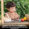 image:imagePlanToys Wooden Rainbow Fiesta Basket Montessori Kids Kitchen Play Set  mixing cutting knife fruit basket pretend food girls boys fine motor role creative imaginative social gift set fun