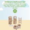 image:imagePlanToys Wooden Victorian Bathroom Set Montessori Dollhouse Furniture Kids  daily routine play doll house accessories social skills learning girls imaginative storytelling motor gift for kids