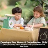 image:imagePlanToys Wooden Winter Harvest Basket Montessori Kids Kitchen Play Set  peeling cutting knife fruit basket pretend food girls boys sensory fine motor role play social gift preschool set