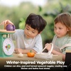 image:imagePlanToys Wooden Winter Harvest Basket Montessori Kids Kitchen Play Set  peeling cutting knife fruit basket pretend food girls boys sensory fine motor role play social gift preschool set