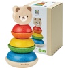 image:imagePlanToys Bear Stacking Ring Wooden Montessori Fine Motor and Early Learning Toy  Size Sequencing Colour Sorting and Coordination Activity  Eco Friendly Educational Toy for Toddlers