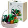 image:imagePlanToys Wooden Fresh Veggie Basket Toy Montessori Kids Market Play Set  sorting fruits and vegetables toys pretend food girls boys fine motor role social imaginative gift preschool set fun