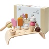 image:imagePlanToys Wooden Frozen Sweet Treat Set Montessori Kids Pretend Dessert  scooping stacking serving ice cream toy play food girls boys fine motor role play social preschool gift learning