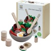 image:imagePlanToys Wooden Little Chef Salad Toy Set Montessori Kids Food Activity  mixing tossing play kitchen accessories pretend food girls boys fine motor role play creative social gift set learning