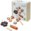 image:imagePlanToys Wooden Slice amp Serve Sausage Toy Set Montessori Kids Food Play  cutting wooden knife play kitchen accessories pretend food girls boys fine motor role social preschool gift set fun