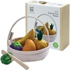 image:imagePlanToys Wooden Tropical Fruit Basket Toy Montessori Kids Kitchen Play Set  cutting sorting knife pretend food girls boys fine motor role play imaginative social gift preschool learning fun