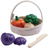 image:imagePlanToys Wooden Winter Harvest Basket Montessori Kids Kitchen Play Set  peeling cutting knife fruit basket pretend food girls boys sensory fine motor role play social gift preschool set