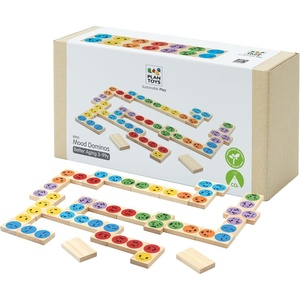 image:imagePlanToys Mood Dominos for Montessori Inspired Social Emotional Learning  Matching Recognition and Expression Activity  Eco Friendly Domino Game for Feelings and Communication