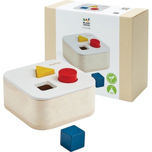 image:imagePlanToys Punch and Drop Bin Wooden Montessori Fine Motor and Cause and Effect Toy  Coordination Problem Solving and Early Learning Activity  Eco Friendly Educational Hammer and Ball SetShape  Sort It Out Bin