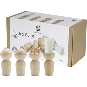 image:imagePlanToys Touch amp Guess Wooden Sensory Learning for Kids Ages 3 Montessori  textured pieces sensory toys blindfold girls boys texture recognition memory development gift preschool family set