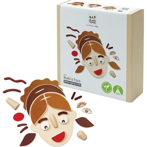 image:imagePlanToys Wooden Build A Face Play Set  Montessori Inspired Social and Emotional Learning Creative Expression and Fine Motor Development Activity  Eco Friendly Wooden Face Building ToyBuild a Face