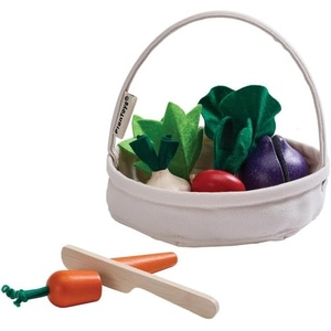 image:imagePlanToys Wooden Garden Fresh Basket Montessori Pretend Kids Kitchen Set  cutting sorting knife fruit basket pretend food girls boys fine motor role imaginative social gift preschool set