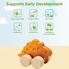 image:imagePlanToys Dino Stego Car Wooden Dinosaur Push Toy for Toddlers 12M Kids  green stegosaurus rolling wheels dinosaur toys girls boys montessori fine motor grip strength coordination gift for kidsDino Stego