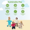 image:imagePlanToys Family Dollhouse Figurines 4Piece Wooden Poseable Kids Play Set  112 scale parents amp kids figures doll house people bendable arms girls pretend play montessori gift ages 3 for boysDoll Family 7142