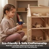 image:imagePlanToys Family Dollhouse Figurines 4Piece Wooden Poseable Kids Play Set  112 scale parents amp kids figures doll house people bendable arms girls pretend play montessori gift ages 3 for boysCaucasian Dad