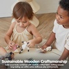 image:imagePlanToys Family Dollhouse Figurines 4Piece Wooden Poseable Kids Play Set  112 scale parents amp kids figures doll house people bendable arms girls pretend play montessori gift ages 3 for boysGrand Father  Dark Skin Tone
