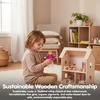 image:imagePlanToys Family Dollhouse Figurines 4Piece Wooden Poseable Kids Play Set  112 scale parents amp kids figures doll house people bendable arms girls pretend play montessori gift ages 3 for boysCaucasian Mom
