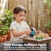 image:imagePlanToys Family Dollhouse Figurines 4Piece Wooden Poseable Kids Play Set  112 scale parents amp kids figures doll house people bendable arms girls pretend play montessori gift ages 3 for boysAfrican American Boy