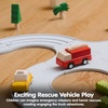 image:imagePlanToys Fire Truck Wooden Montessori Vehicle Kids Indoor Outdoor Play Toy  rolling wheels toy trucks toddler car girls boys imaginative early movement practical life fine motor gift set learningFire Truck