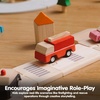 image:imagePlanToys Fire Truck Wooden Montessori Vehicle Kids Indoor Outdoor Play Toy  rolling wheels toy trucks toddler car girls boys imaginative early movement practical life fine motor gift set learningFire Truck
