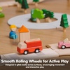 image:imagePlanToys Fire Truck Wooden Montessori Vehicle Kids Indoor Outdoor Play Toy  rolling wheels toy trucks toddler car girls boys imaginative early movement practical life fine motor gift set learningFire Truck