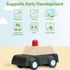 image:imagePlanToys Fire Truck Wooden Montessori Vehicle Kids Indoor Outdoor Play Toy  rolling wheels toy trucks toddler car girls boys imaginative early movement practical life fine motor gift set learningPolice Car