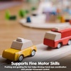 image:imagePlanToys Fire Truck Wooden Montessori Vehicle Kids Indoor Outdoor Play Toy  rolling wheels toy trucks toddler car girls boys imaginative early movement practical life fine motor gift set learningYellow Taxicab