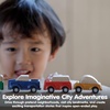 image:imagePlanToys Fire Truck Wooden Montessori Vehicle Kids Indoor Outdoor Play Toy  rolling wheels toy trucks toddler car girls boys imaginative early movement practical life fine motor gift set learningRed Suv