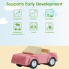 image:imagePlanToys Fire Truck Wooden Montessori Vehicle Kids Indoor Outdoor Play Toy  rolling wheels toy trucks toddler car girls boys imaginative early movement practical life fine motor gift set learningPink Sports Car