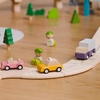 image:imagePlanToys Fire Truck Wooden Montessori Vehicle Kids Indoor Outdoor Play Toy  rolling wheels toy trucks toddler car girls boys imaginative early movement practical life fine motor gift set learningYellow Taxicab