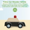 image:imagePlanToys Fire Truck Wooden Montessori Vehicle Kids Indoor Outdoor Play Toy  rolling wheels toy trucks toddler car girls boys imaginative early movement practical life fine motor gift set learningPolice Car