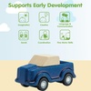 image:imagePlanToys Fire Truck Wooden Montessori Vehicle Kids Indoor Outdoor Play Toy  rolling wheels toy trucks toddler car girls boys imaginative early movement practical life fine motor gift set learningBlue Truck