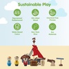image:imagePlanToys Pirate Ship Wooden Montessori Kids Adventure Boat Playset Toy  pirate ship wooden play set montessori imaginative fine motor creativity coordination storytelling adventure boat kids