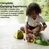 image:imagePlanToys Pretend Play Camping Set 6624  Sustainably Made from Rubberwood and NonToxic Paints and Dyes  wooden camping play set montessori imaginative role play social skill development openended adventure toys kids toyToy