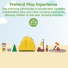 image:imagePlanToys Pretend Play Camping Set 6624  Sustainably Made from Rubberwood and NonToxic Paints and Dyes  wooden camping play set montessori imaginative role play social skill development openended adventure toys kids toyToy
