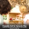 image:imagePlanToys Wooden 4 Piece Service Crew 6268  Sustainably Made from Rubberwood and NonToxic Paints and Dyes  poseable figures pretend play toys girls boys imaginative role storytelling social interaction gift preschool learningFirefighter Doll