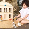 image:imagePlanToys Wooden 4 Piece Service Crew 6268  Sustainably Made from Rubberwood and NonToxic Paints and Dyes  poseable figures pretend play toys girls boys imaginative role storytelling social interaction gift preschool learningService Worker Doll