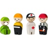 image:imagePlanToys Wooden 4 Piece Service Crew 6268  Sustainably Made from Rubberwood and NonToxic Paints and Dyes  poseable figures pretend play toys girls boys imaginative role storytelling social interaction gift preschool learningRescue Crew