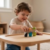 image:imagePlanToys Wooden 4 Piece Service Crew 6268  Sustainably Made from Rubberwood and NonToxic Paints and Dyes  poseable figures pretend play toys girls boys imaginative role storytelling social interaction gift preschool learningService Crew