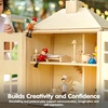 image:imagePlanToys Wooden 4 Piece Service Crew 6268  Sustainably Made from Rubberwood and NonToxic Paints and Dyes  poseable figures pretend play toys girls boys imaginative role storytelling social interaction gift preschool learningFirefighter Doll