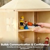 image:imagePlanToys Wooden 4 Piece Service Crew 6268  Sustainably Made from Rubberwood and NonToxic Paints and Dyes  poseable figures pretend play toys girls boys imaginative role storytelling social interaction gift preschool learningService Worker Doll