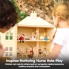 image:imagePlanToys Wooden 4 Piece Service Crew 6268  Sustainably Made from Rubberwood and NonToxic Paints and Dyes  poseable figures pretend play toys girls boys imaginative role storytelling social interaction gift preschool learningNurse Doll