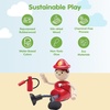 image:imagePlanToys Wooden 4 Piece Service Crew 6268  Sustainably Made from Rubberwood and NonToxic Paints and Dyes  poseable figures pretend play toys girls boys imaginative role storytelling social interaction gift preschool learningFirefighter Doll